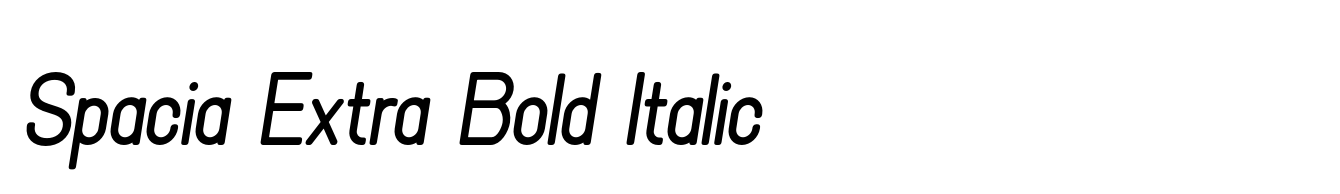 Spacia Extra Bold Italic